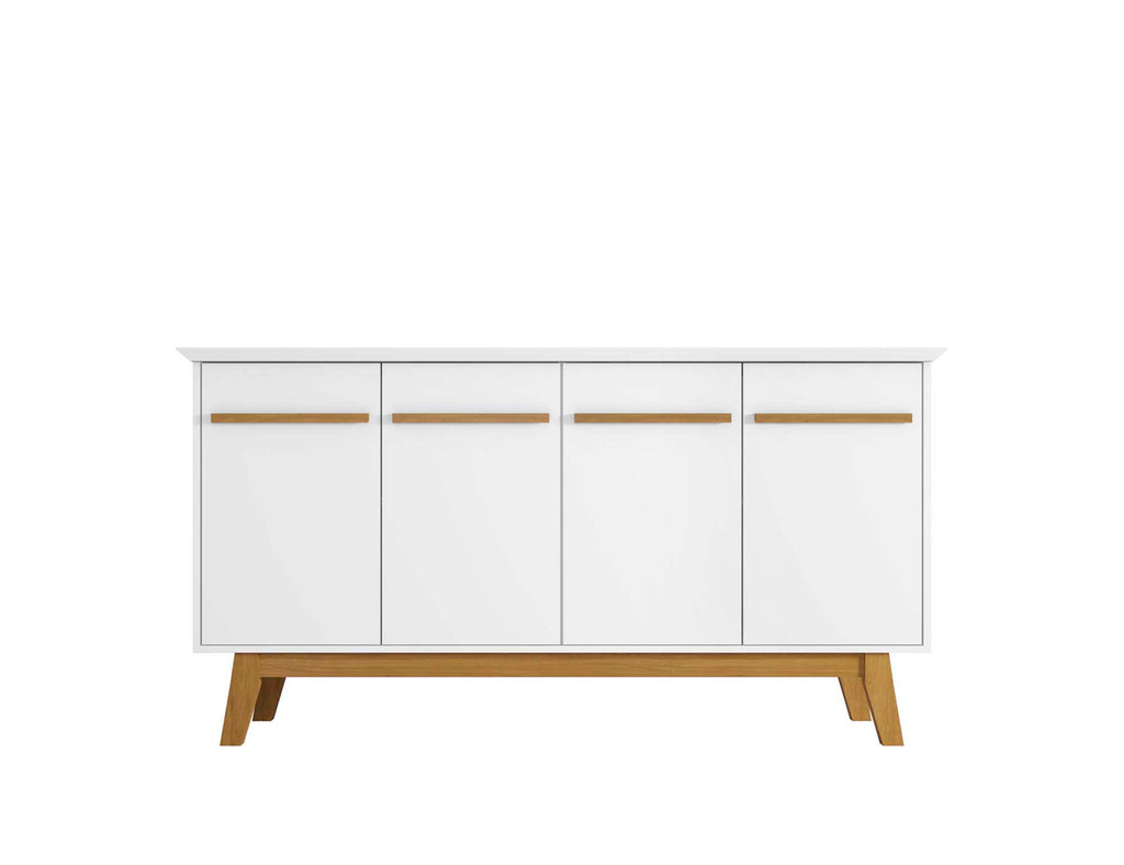 Manhattan Comfort Yonkers Mid-Century Modern 63" Sideboard in White