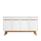 Manhattan Comfort Yonkers Mid-Century Modern 63" Sideboard in White
