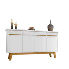 Manhattan Comfort Yonkers Mid-Century Modern 63" Sideboard in White
