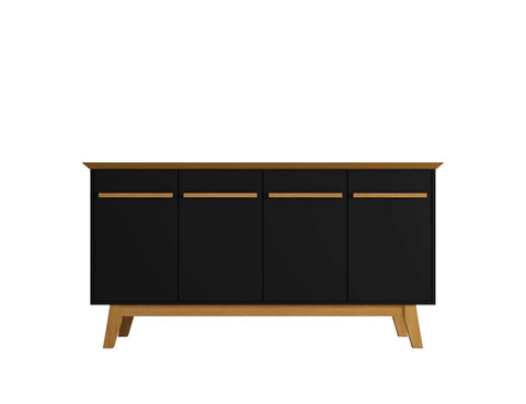 Manhattan Comfort Yonkers Mid-Century Modern 63" Sideboard in Black
