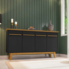 Manhattan Comfort Yonkers Mid-Century Modern 63" Sideboard in Black