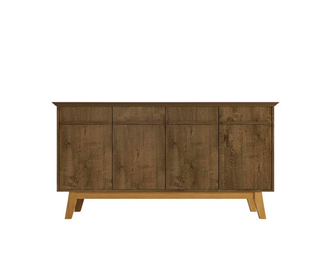 Manhattan Comfort Yonkers Mid-Century Modern 63" Sideboard in Rustic Brown