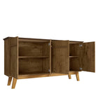 Manhattan Comfort Yonkers Mid-Century Modern 63" Sideboard in Rustic Brown