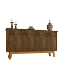 Manhattan Comfort Yonkers Mid-Century Modern 63" Sideboard in Rustic Brown