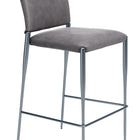 Zuo Freesia Barstool (Set of 2) Charcoal Gray