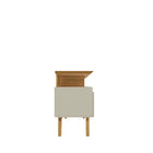Manhattan Comfort Yonkers Mid-Century Modern 63" TV Stand in Off White and Natural