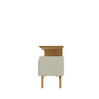 Manhattan Comfort Yonkers Mid-Century Modern 63" TV Stand in Off White and Natural