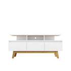 Manhattan Comfort Yonkers Mid-Century Modern 63" TV Stand in White