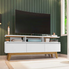 Manhattan Comfort Yonkers Mid-Century Modern 63" TV Stand in White