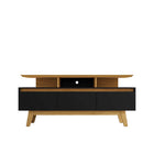 Manhattan Comfort Yonkers Mid-Century Modern 63" TV Stand in Black