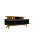 Manhattan Comfort Yonkers Mid-Century Modern 63" TV Stand in Black