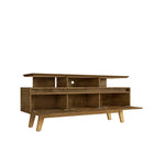 Manhattan Comfort Yonkers Mid-Century Modern 63" TV Stand in Rustic Brown