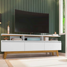 Manhattan Comfort Yonkers Mid-Century Modern 71" TV Stand in White