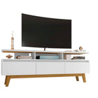 Manhattan Comfort Yonkers Mid-Century Modern 71" TV Stand in White