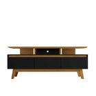 Manhattan Comfort Yonkers Mid-Century Modern 71" TV Stand in Black