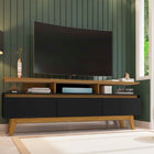 Manhattan Comfort Yonkers Mid-Century Modern 71" TV Stand in Black