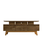 Manhattan Comfort Yonkers Mid-Century Modern 71" TV Stand in Rustic Brown