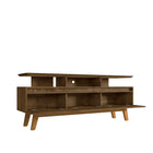 Manhattan Comfort Yonkers Mid-Century Modern 71" TV Stand in Rustic Brown