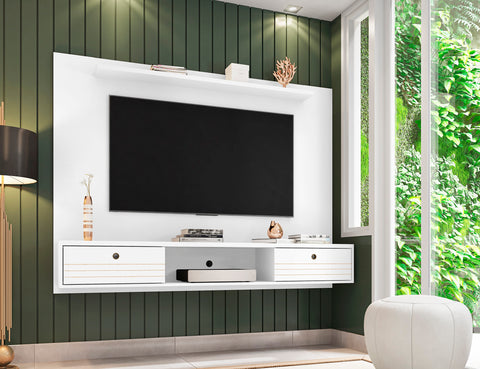 Manhattan Comfort Liberty Mid-Century Modern 71" TV Panel in White
