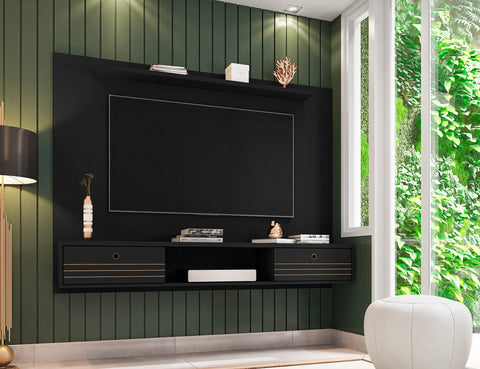 Manhattan Comfort Liberty Mid-Century Modern 71" TV Panel in Black