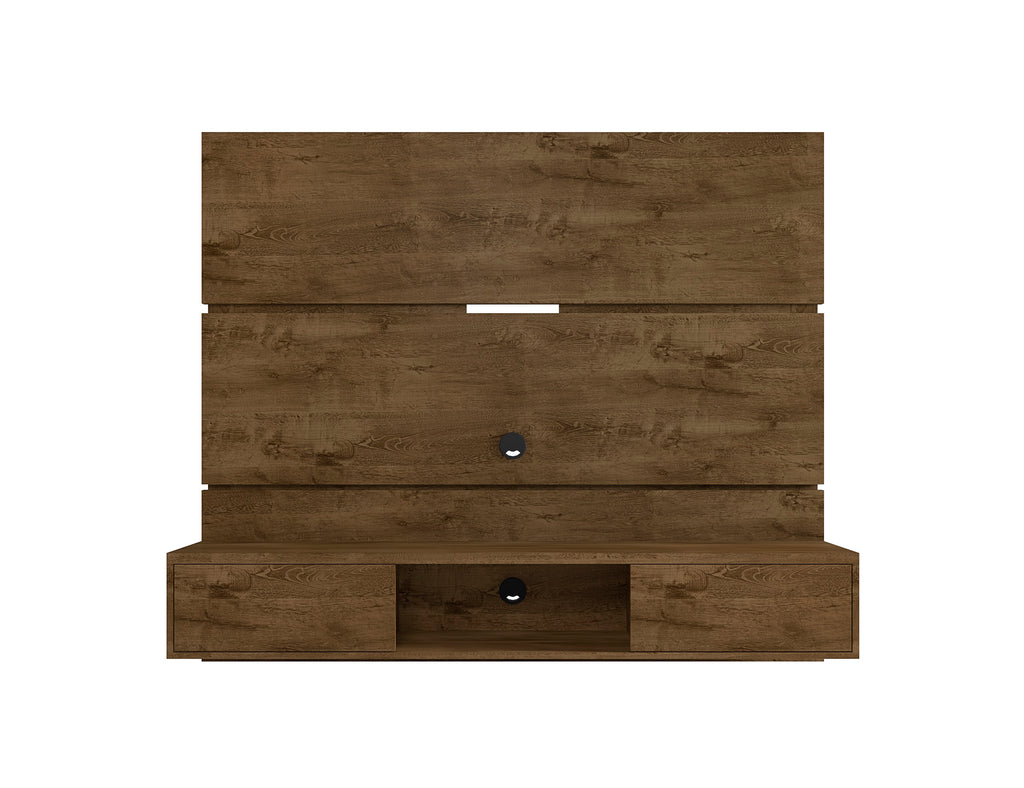 Manhattan Comfort Vernon Mid-Century Modern 63" TV Panel in Rustic Brown