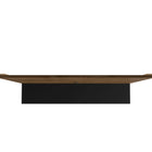 Manhattan Comfort Vernon Mid-Century Modern 63" TV Panel in Rustic Brown and Black