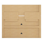Manhattan Comfort Vernon Mid-Century Modern 63" TV Panel in Rustic Brown and Black
