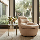 Zuo Reva Swivel Chair Tan