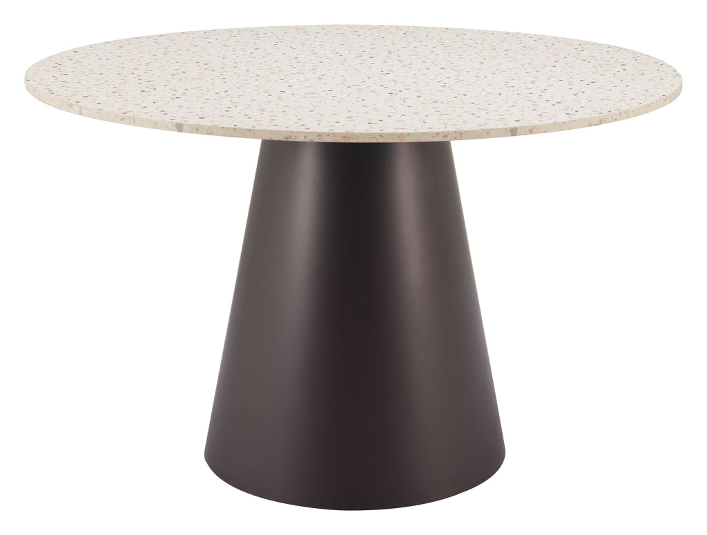 Zuo Jorf Dining Table Beige & Bronze