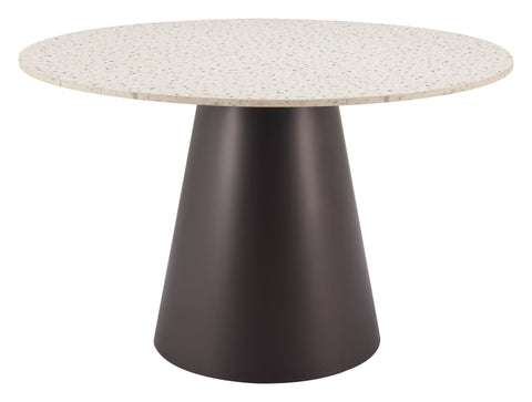 Zuo Jorf Dining Table Beige & Bronze