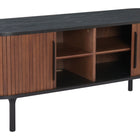 Zuo Koriana Entertainment Stand Black & Walnut