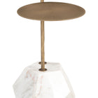 Zuo Anten Side Table Brass & White