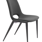 Zuo Desi Armless Dining Chair (Set of 2) Black