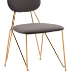 Zuo Georges Dining Chair (Set of 2) Gray & Gold