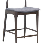Zuo Tuzka Counter Stool (Set of 2) Gray & Espresso