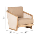Zuo Sakina Lounge Chair Brown