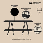 Manhattan Comfort Celine Contemporary Modern 47" Console Table in Black