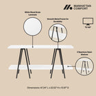 Manhattan Comfort Celine Contemporary Modern 47" Console Table in White