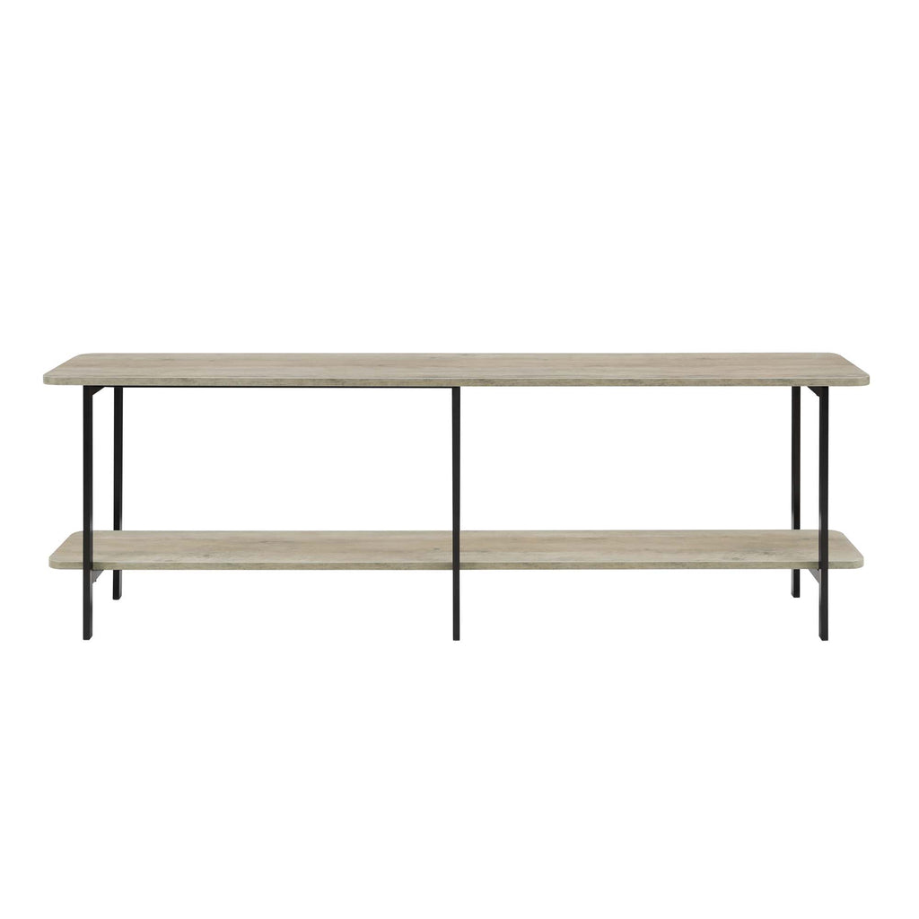 Manhattan Comfort Celine Contemporary Modern 71" Console Table in Rustic Gray (2-Shelf)