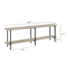 Manhattan Comfort Celine Contemporary Modern 71" Console Table in Rustic Gray (2-Shelf)