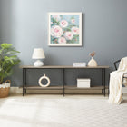 Manhattan Comfort Celine Contemporary Modern 71" Console Table in Rustic Gray (2-Shelf)