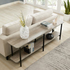 Manhattan Comfort Celine Contemporary Modern 71" Console Table in Rustic Gray (2-Shelf)
