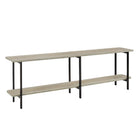 Manhattan Comfort Celine Contemporary Modern 71" Console Table in Rustic Gray (2-Shelf)