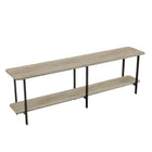 Manhattan Comfort Celine Contemporary Modern 71" Console Table in Rustic Gray (2-Shelf)