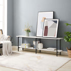 Manhattan Comfort Celine Contemporary Modern 71" Console Table in White (2-Shelf)