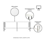 Manhattan Comfort Celine Contemporary Modern 71" Console Table in White (2-Shelf)