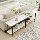 Manhattan Comfort Celine Contemporary Modern 71" Console Table in White (2-Shelf)