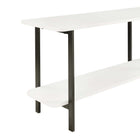 Manhattan Comfort Celine Contemporary Modern 71" Console Table in White (2-Shelf)