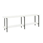Manhattan Comfort Celine Contemporary Modern 71" Console Table in White (2-Shelf)
