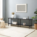 Manhattan Comfort Celine Contemporary Modern 71" Console Table in Black (2-Shelf)